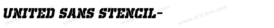 United Sans Stencil字体转换